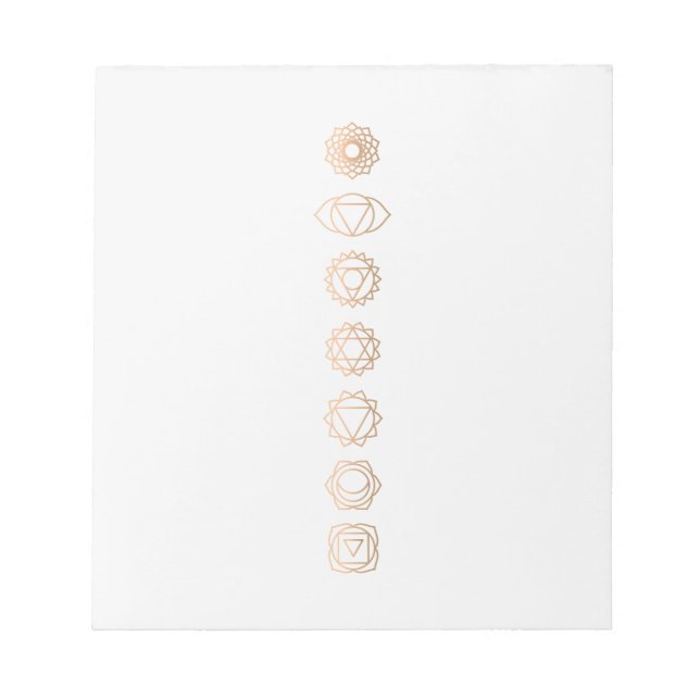 Spiritual Gold Chakras Notizblock (Vorderseite)