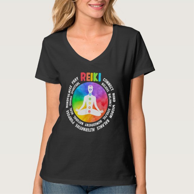 Spiritual Healing Holistic Healer Meditation Chakr T-Shirt (Vorderseite)