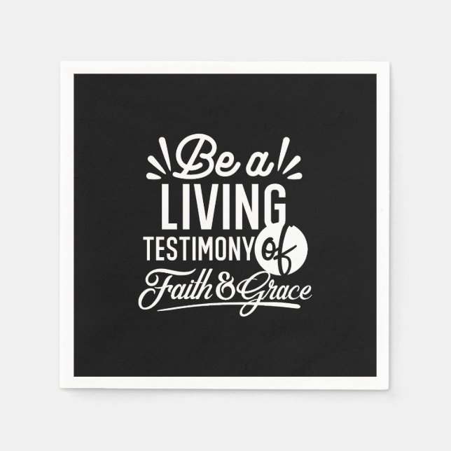 Spiritual Living Testimony Faith and Grace Quote Serviette (Vorderseite)