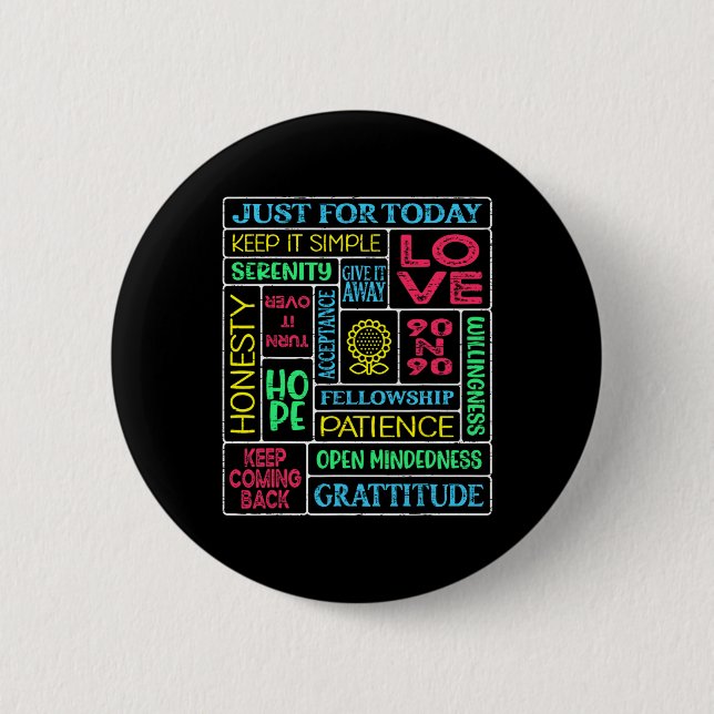Spiritual Narcotics Anonymous Garten  Button (Vorderseite)
