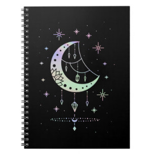 Spiritual Pastel Goth Moon Witchy Notizblock
