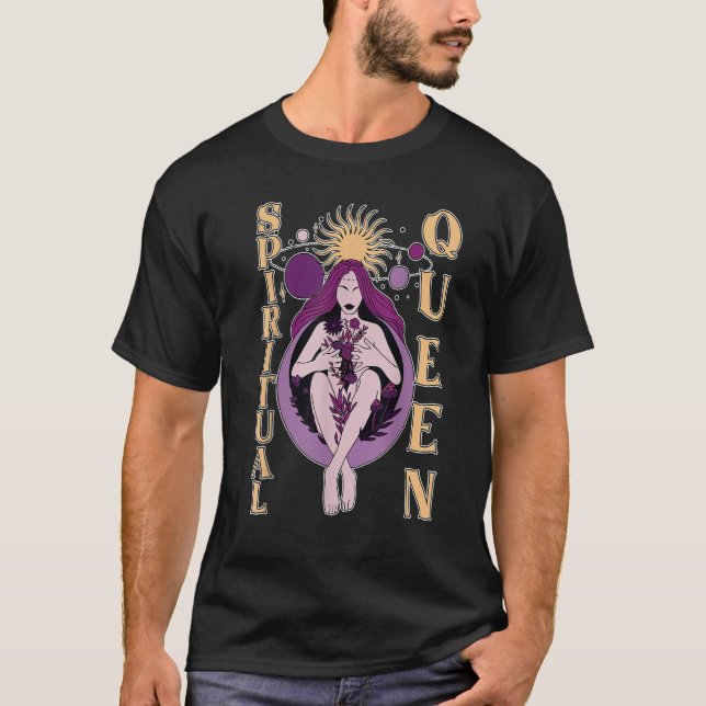 Spiritual Queen Inspirational Manifestation Crysta T-Shirt (Vorderseite)