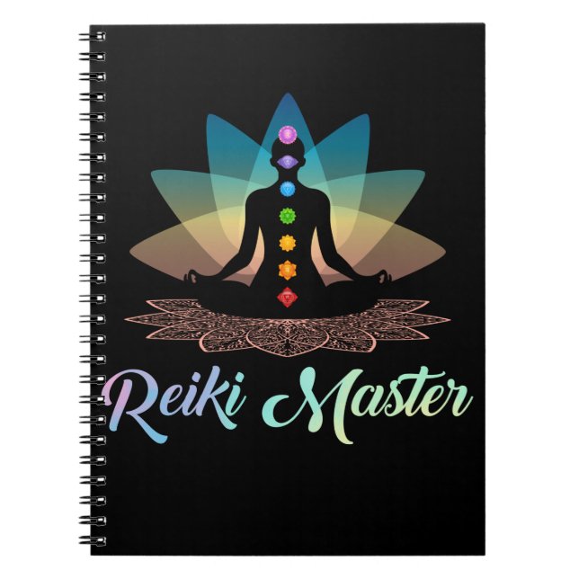 Spiritual Reiki Master Chakra Yoga Meditation Notizblock (Vorderseite)