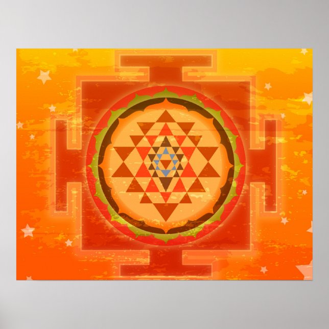 Spiritual Shree Yantra Poster (Vorne)