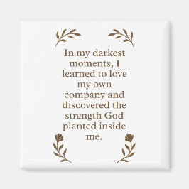 Spiritual Strength Christian Motivational Magnet