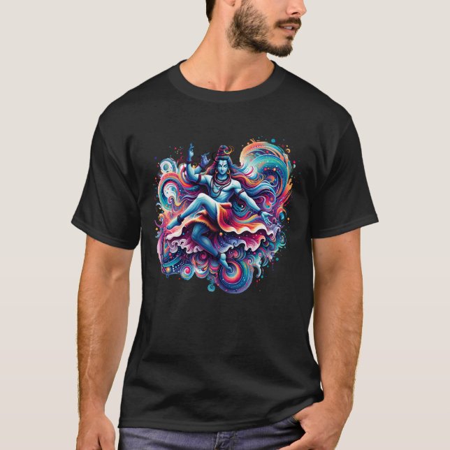 Spiritual Vibes, Hindu God Design, Desi Devotion T-Shirt (Vorderseite)