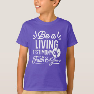 Spiritualer Lebenszeugnis-Glaube-und-Gnade-Zitat T-Shirt