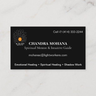 Spiritualer Mentor-Führer Basis-Info Visitenkart Visitenkarte