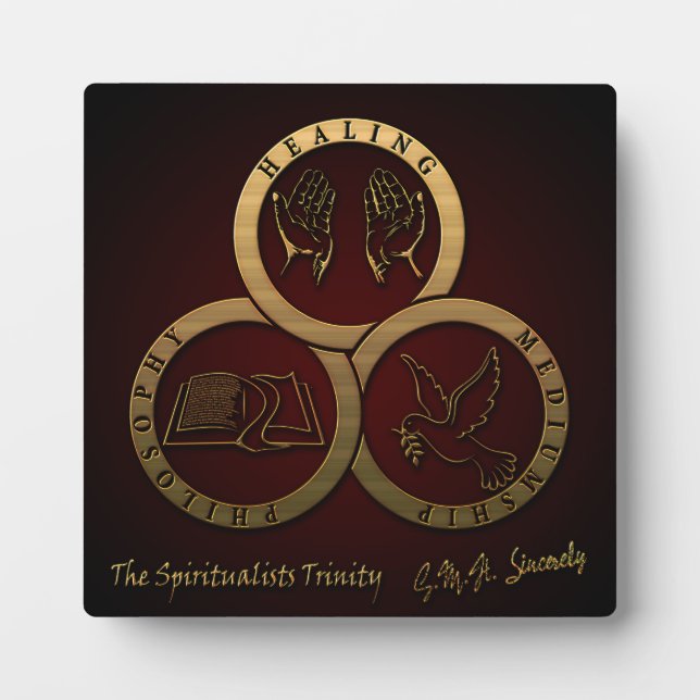 Spiritualists Trinity Plaque Fotoplatte (Vorderseite)
