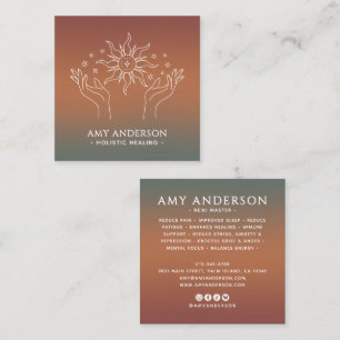 Spirituell/Alternative Wellness Heilung Celestie Quadratische Visitenkarte