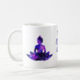 Spirituell Lila Lotus Yoga Nam Myoho Renge Kyo Kaffeetasse