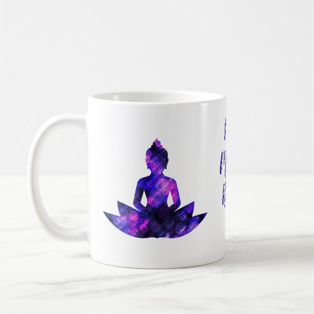 Spirituell Lila Lotus Yoga Nam Myoho Renge Kyo Kaffeetasse (Links)