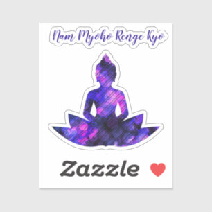 Spirituell Lila Lotus Yoga NamMyohoRengeKyo Siegel Aufkleber