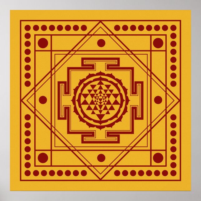 Spirituell Sri Yantra Poster (Vorne)