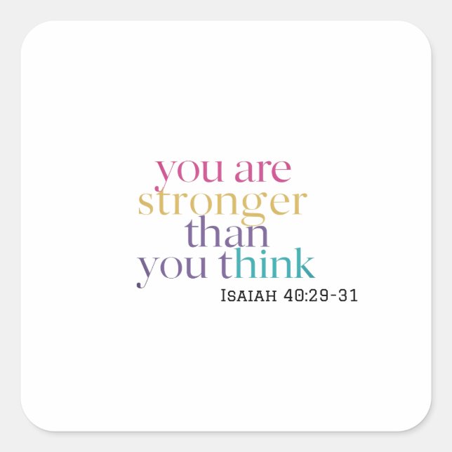Spirituell stark sind Sie mehr als ein Eroberer Quadratischer Aufkleber (Vorderseite)