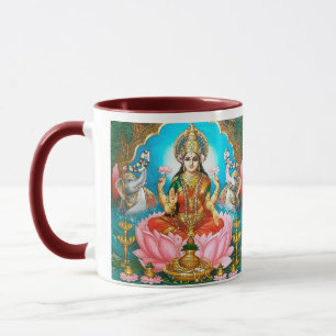 Spirituell Vintag Hindu Deity Lakshmi Tasse