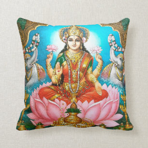 Spirituell Vintag Hindu Diety Lakshmi Kissen