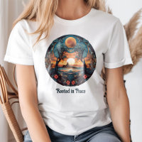 Spirituell Vintag "Rooted in Peace" Bäume Sonnenun