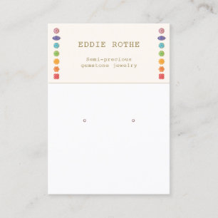 Spirituelle 7 Chakra Earring Juwelier Display Visitenkarte