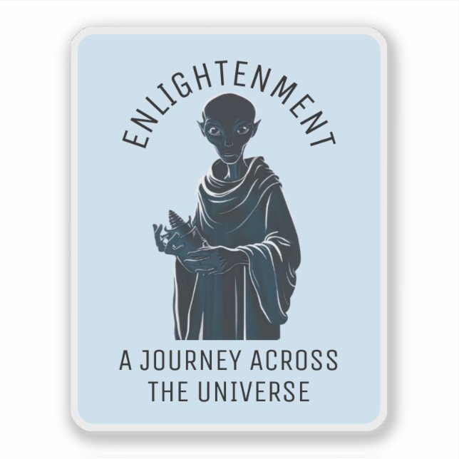 Spirituelle Alien Monk Aufkleber (Vorderseite)