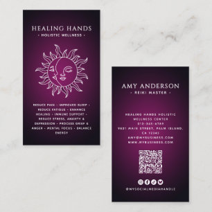 Spirituelle/alternative Wellness Sun & Moon Heiler Visitenkarte