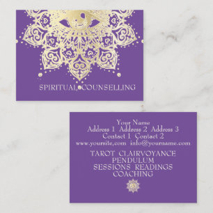 Spirituelle Beratung, Tarot, psychisches Business Visitenkarte