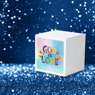 Spirituelle Biodizenz Gott ist Liebe Farbige Blume Geschenkschachtel