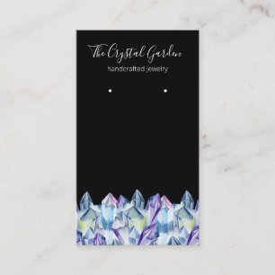 Spirituelle Boho Amethyst Kristalle erden Schmuck Visitenkarte