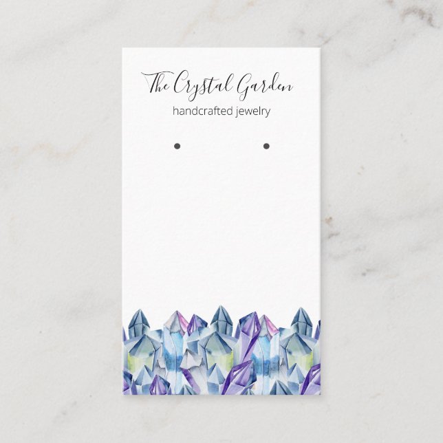 Spirituelle Boho Amethyst Kristalle erden Schmuck Visitenkarte (Vorderseite)
