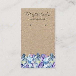 Spirituelle Boho Amethyst Kristalle erden Schmuck Visitenkarte