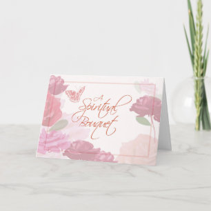 Spirituelle Bouquet Denken von Ihnen, Religiöse, R Karte