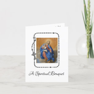Spirituelle Bouquet gesegnete Mutter Dankeskarte