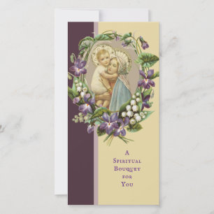 Spirituelle Bouquet katholisches Gebet Mary Jesus Feiertagskarte