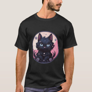 Spirituelle Cat Witchy Black Cat Kawaii Pastel Got T-Shirt