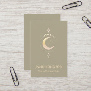 Spirituelle Energie Heiler Reiki Moon Phase Yoga Visitenkarte