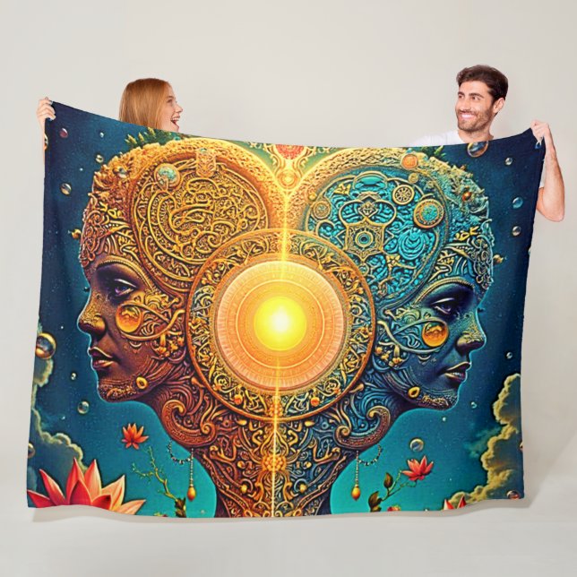Spirituelle Erwachen Kunst Fleecedecke (Beispiel)