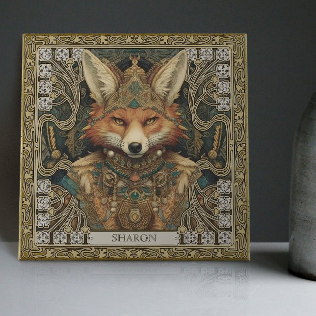 Spirituelle Fox Personalisierte Tribal Art Altarpi Fliese (Von Creator hochgeladen)