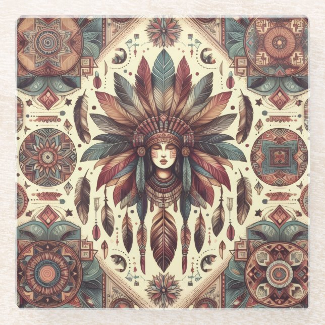 Spirituelle Führung Glasuntersetzer (Vorderseite)