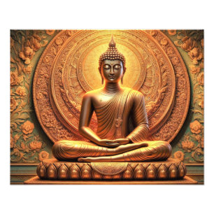 Spirituelle Gautam Buddha Kunstwerk Fotodruck