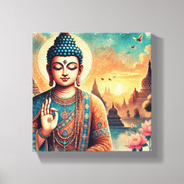 Spirituelle Gautam Buddha-Kunstwerk Leinwanddruck