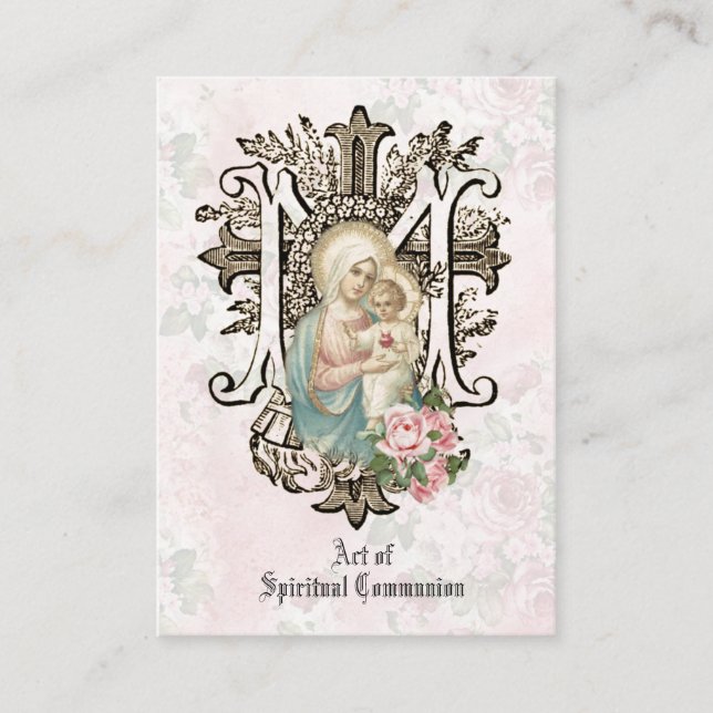 SPIRITUELLE GEMEINSCHAFTSKARTE KATHOLIKPRAYER VISITENKARTE (Vorderseite)