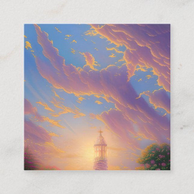 Spirituelle Grafik Quadratische Visitenkarte (Vorderseite)