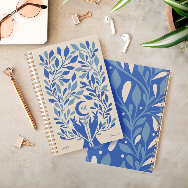 Spirituelle Hände Celestial Crescent Moon Monogram Planer (Spiritual Hands Celestial Crescent Moon Monogram Planner)