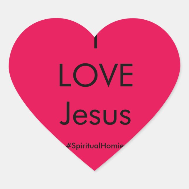 Spirituelle Homos "I LIEBE Jesus" Sticker (Vorderseite)