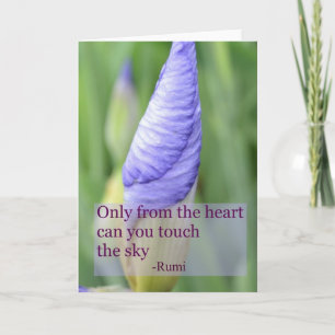 Spirituelle Iris Inspiration Rumi Quote Card Karte