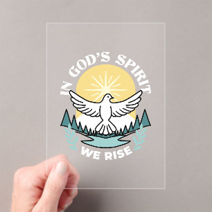 Spirituelle Kraft in Gott - Christlich Acryleinladungen
