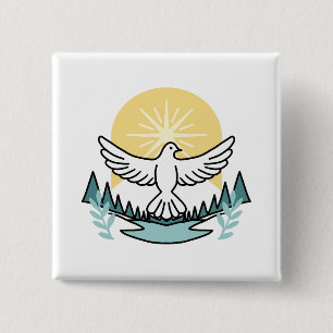 Spirituelle Kraft in Gott - Christlich Button