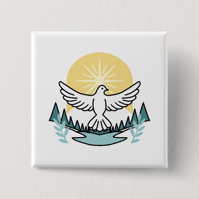Spirituelle Kraft in Gott - Christlich Button (Vorderseite)