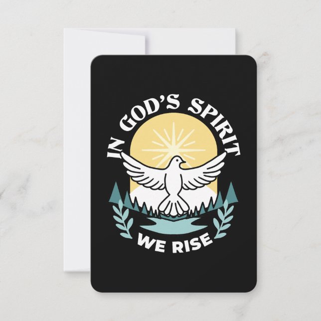 Spirituelle Kraft in Gott - Christlich Dankeskarte (Vorderseite)