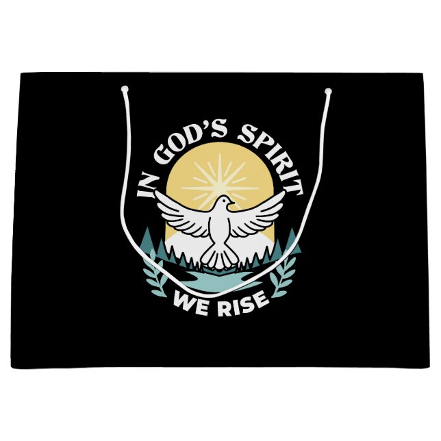 Spirituelle Kraft in Gott - Christlich Große Geschenktüte (Vorderseite)